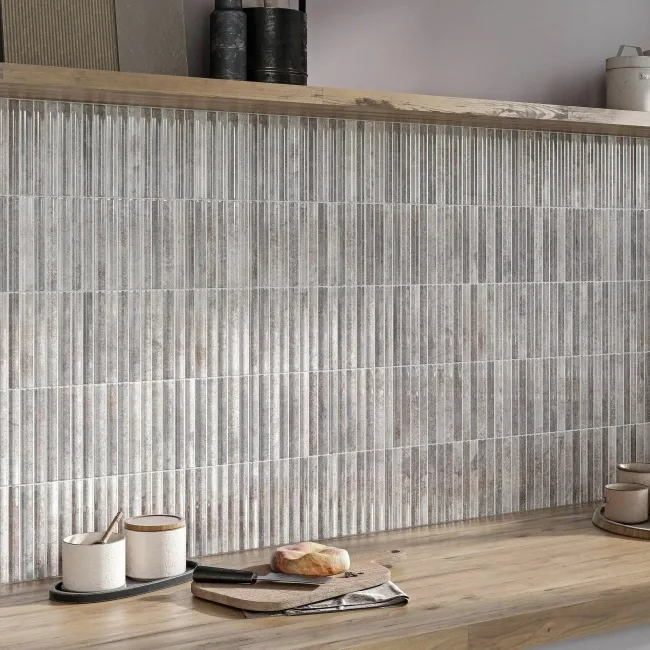 Rubik Greige Kit Kat Effect Gloss Ceramic Wall Tile