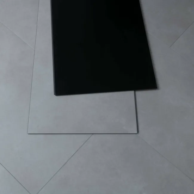 Spector Grey Concrete Tile Effect Luxury Click Vinyl Flooring 5.5mm