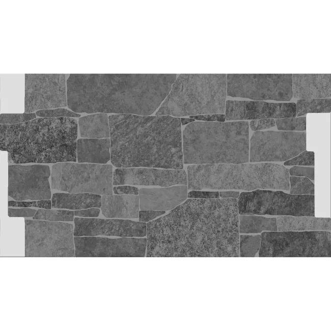 Stones Anthracite Dry Wall Effect Porcelain Wall Cladding Tile