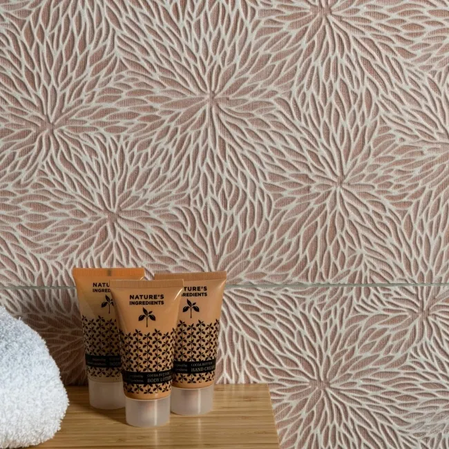 Tapiz Floral Decor Pink Matt Ceramic Wall Tile