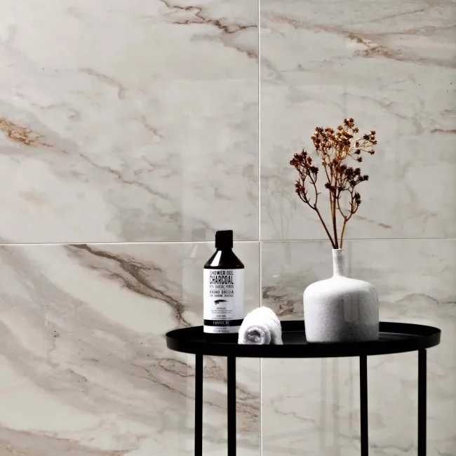 The Room Cream Italian Polished Porcelain Wall and Floor Tiles