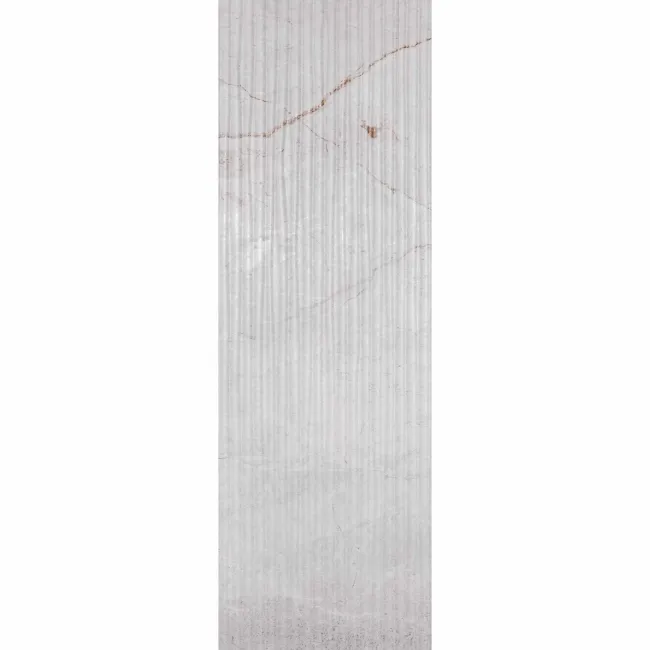 Tuscan Light Grey Embossed Decor Stone Effect Matt Ceramic Wall Tile