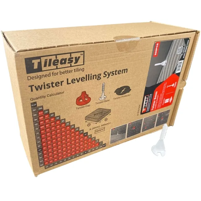 Tileasy 1mm Twister Leveling Spacer Base - Pack of 200