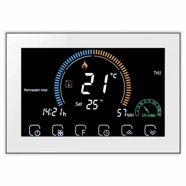Warmtoes Programmable Wifi Pro Touchscreen Thermostat - White