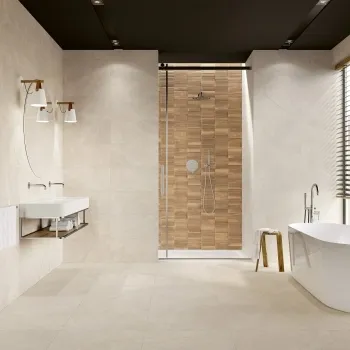 Tundra Beige Limestone Effect Matt Ceramic Wall Tile