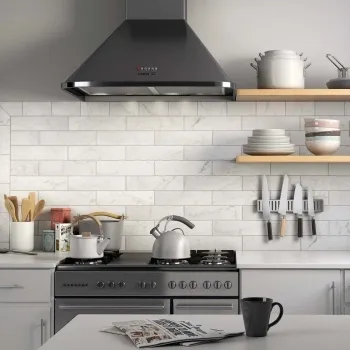 Carrara White Marble Effect Matt Brick Wall Tiles