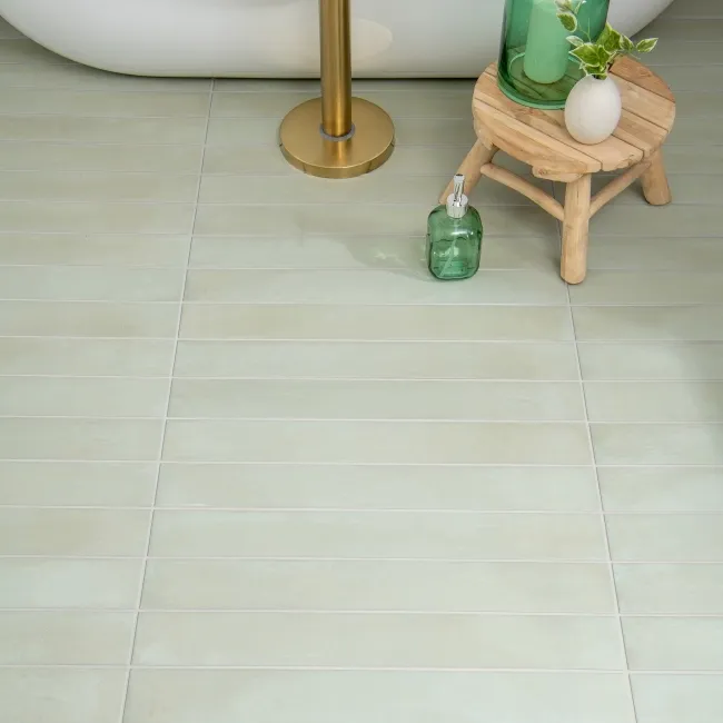 Stonella Green Stone Effect Matt Porcelain Wall and Floor Tile