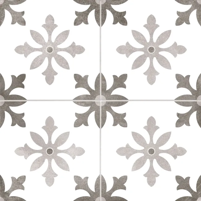 Cornwall Grey Patterned Matt Ceramic Wall & Floor Tile
