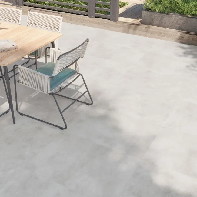 Etna Light Grey Concrete Effect Matt Porcelain Outdoor Slab