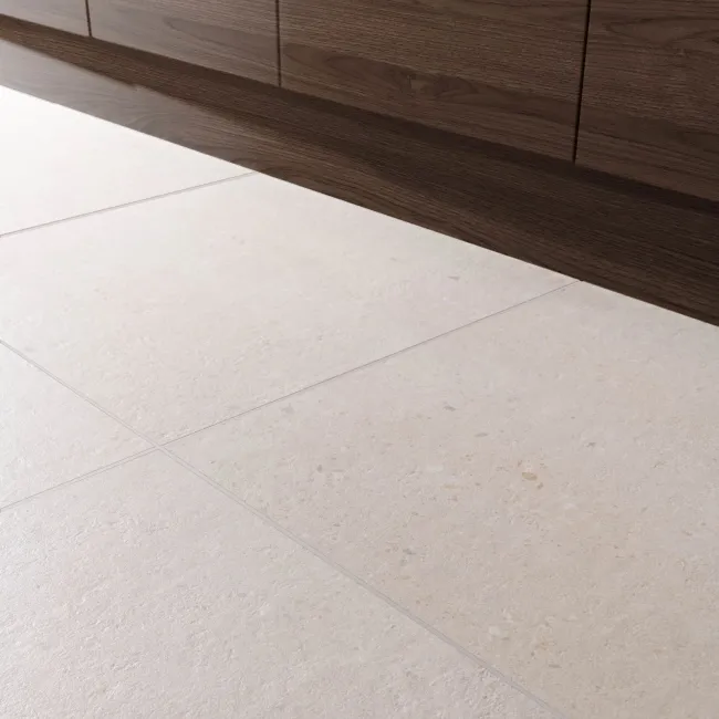 Flakestone Cream Concrete Effect Matt Porcelain Floor Tile