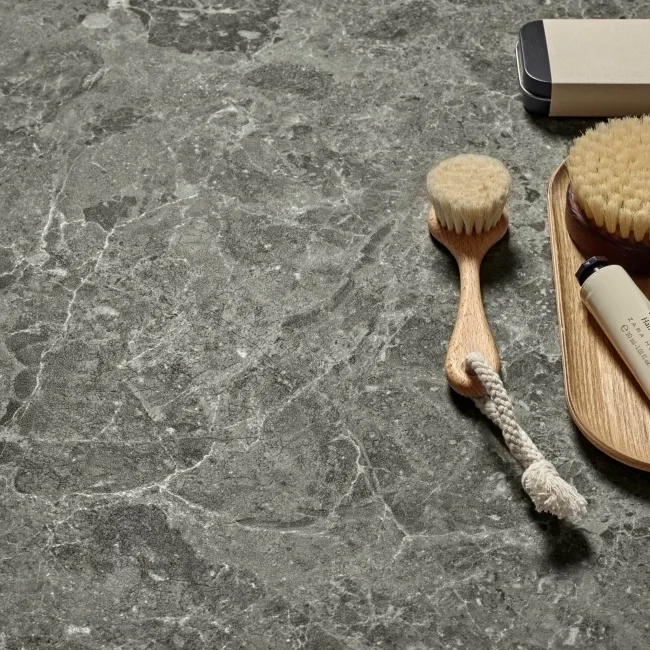 Roca Marais Dark Grey Marble Effect Matt Large Porcelain Tile