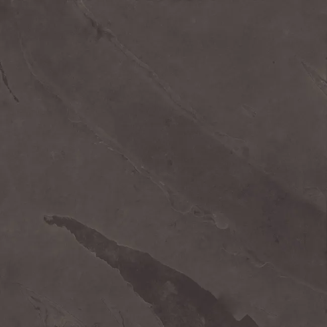 Mustang Black Slate Effect Matt Porcelain Floor Tile