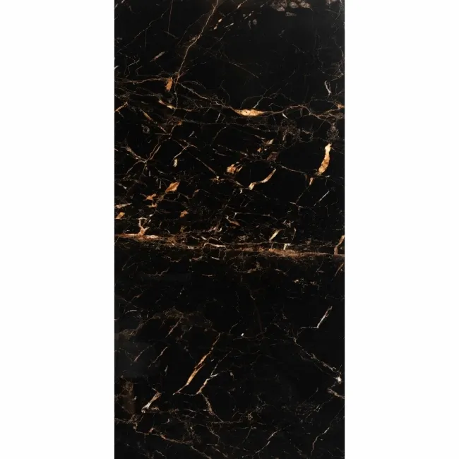 Sky Golden Black Marble Effect Polished Porcelain Wall and Floor Tile