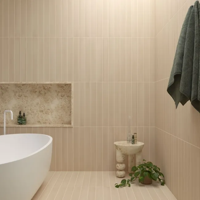 Stonella Beige Stone Effect Matt Porcelain Wall and Floor Tile