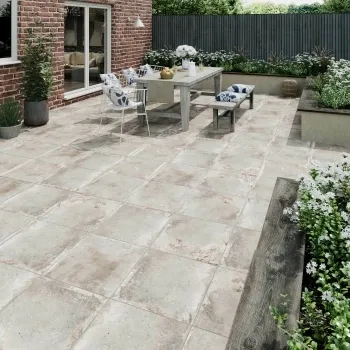 Mischen Light Grey Concrete Effect Matt Porcelain Outdoor Slab Tile