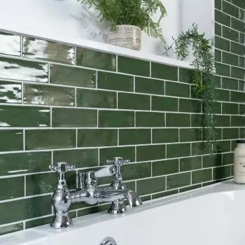 Victorian Style Green Gloss Porcelain Wall Tile