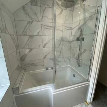 Place White Marble Effect Wall Tile