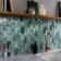 Raindrop Green Glass Mosaic 300x300