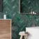 Style Emerald Green Brick Effect Gloss Ceramic Wall Tile