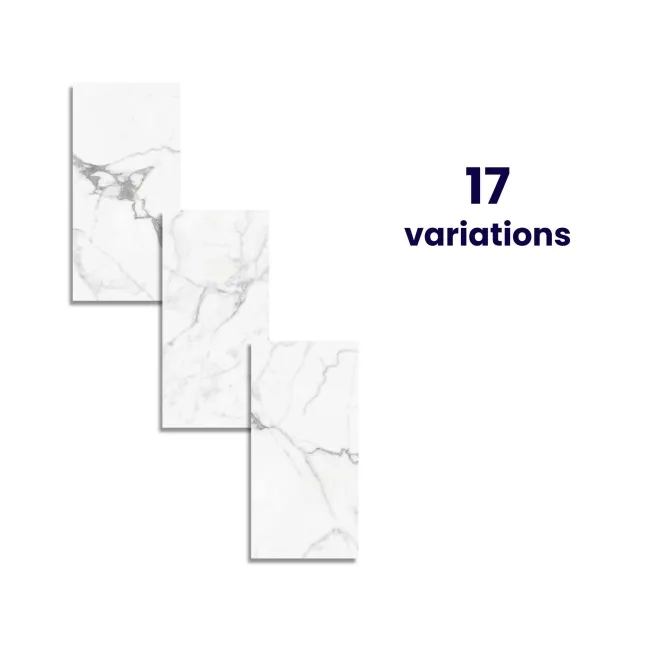 Carrera White Marble Effect Matt Porcelain Wall and Floor Tile