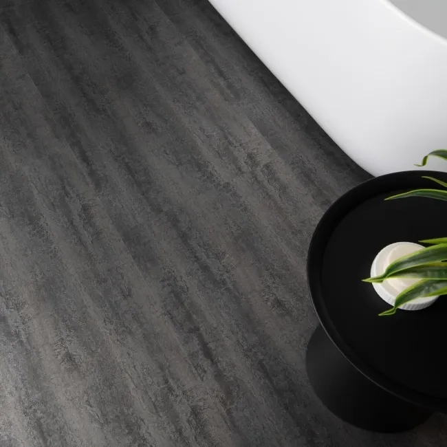 Antalya Anthracite Stone Tile Luxury Click Vinyl Flooring 6mm