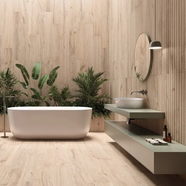 Dakaris Haya Slatted  Wood Effect Matt Porcelain Tile