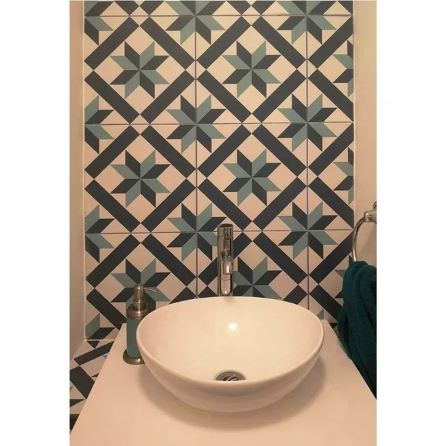 Hanoi Star Blue Floor Tiles