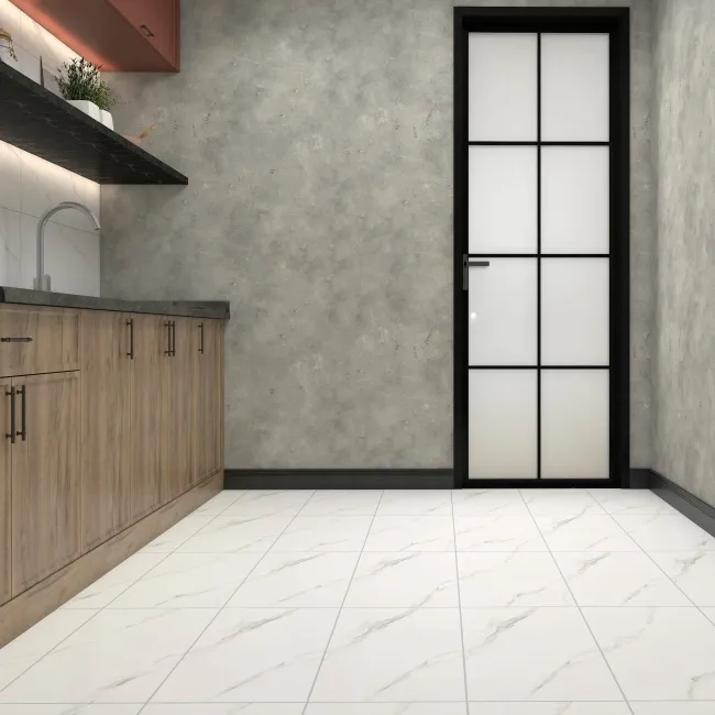 Alaskan Calacatta White Marble Effect Matt Porcelain Wall and Floor Tile