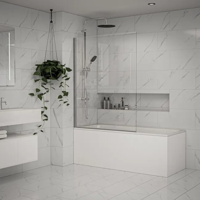 Alaskan Calacatta White Marble Effect Polished Porcelain Wall and Floor Tile