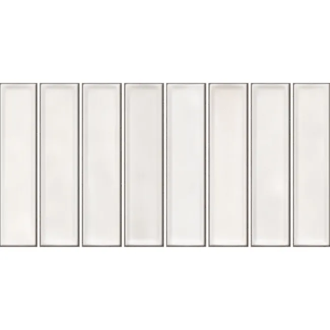 Alba White Kit Kat Effect Gloss Ceramic Wall Tile