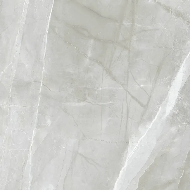 Alessia Light Grey Marble Effect Polished Porcelain Floor Tile