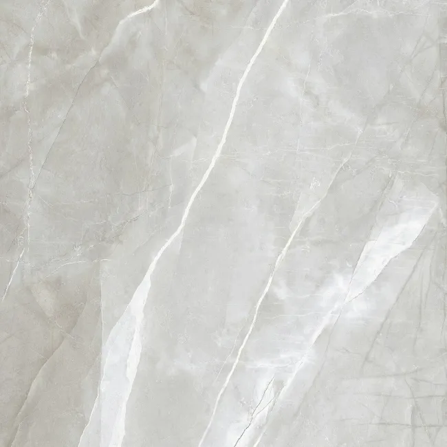 Alessia Light Grey Marble Effect Polished Porcelain Floor Tile