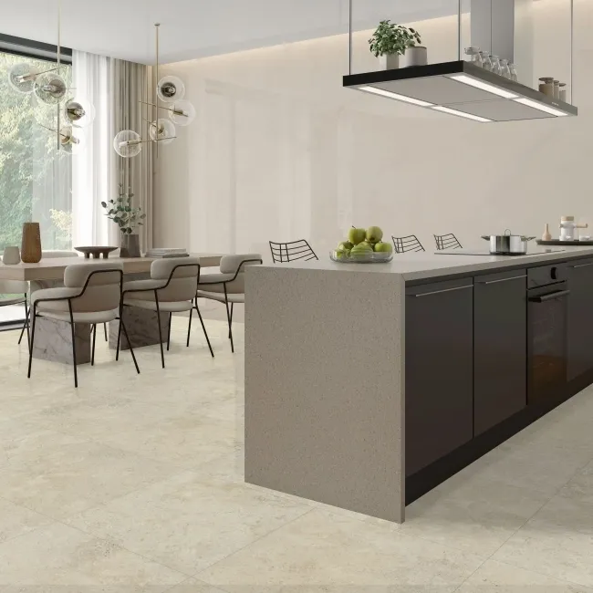Roca Ostuni Beige Travertine Effect Matt Porcelain Floor Tile