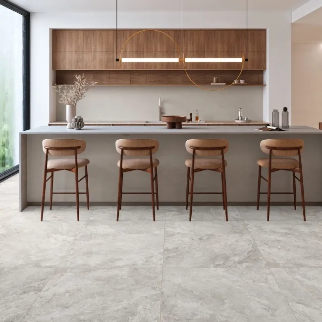 Mylos Grey Stone Effect Matt Porcelain Floor Tile