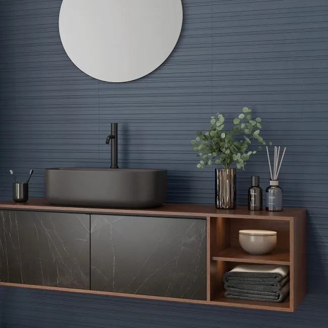 Paradise Blue Decor Matt Ceramic Wall Tile