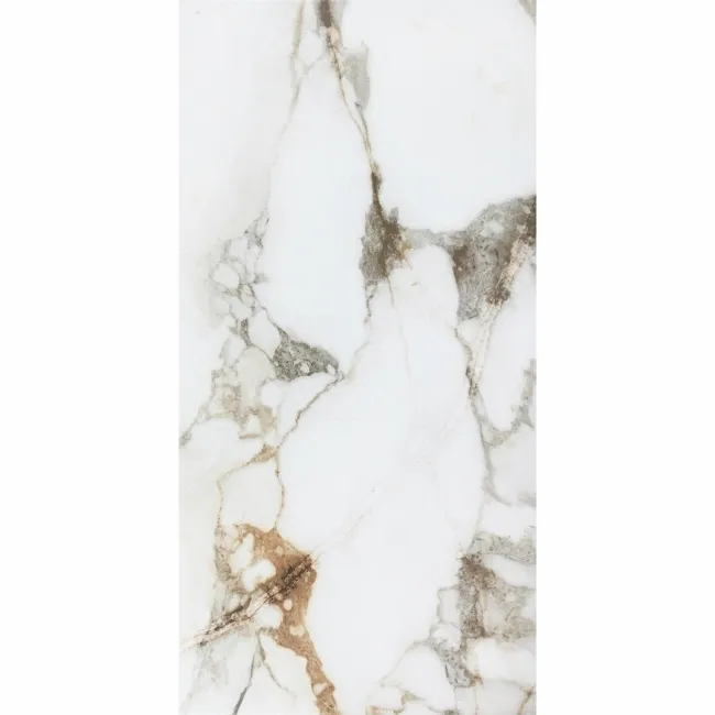 Barnaby White Marble Effect Matt Porcelain Wall and Floor Tile