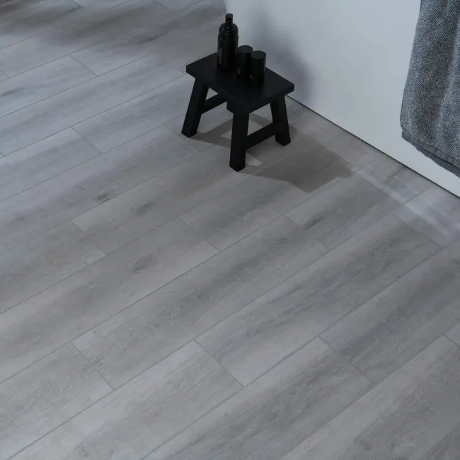 Baron Grey Oak Wood Effect Matt Porcelain Floor Tile
