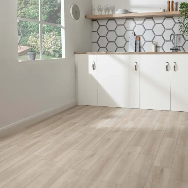 Baron Light Oak Wood Effect Matt Porcelain Floor Tile