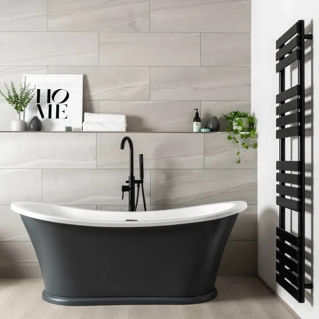 Burlington Stone Effect Grey Matt Ceramic Wall Tile