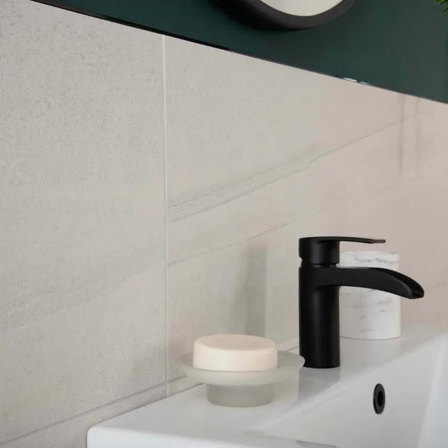 Burlington Stone Effect White Matt Ceramic Wall Tile