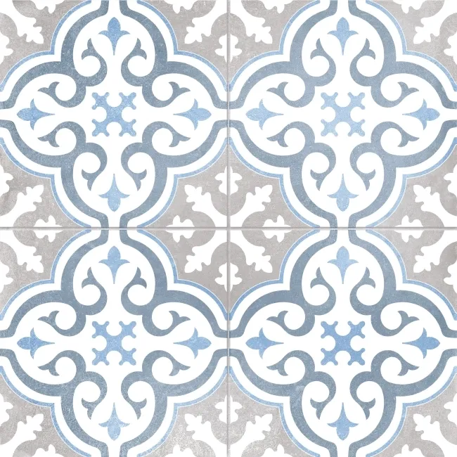 Canterbury Blue Patterned Matt Ceramic Wall & Floor Tile