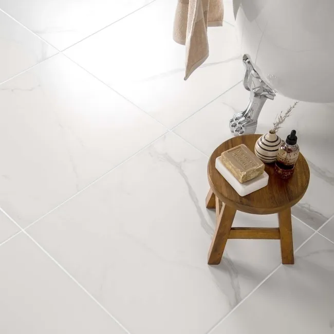 Carrara White Matt Marble Porcelain Floor Tile