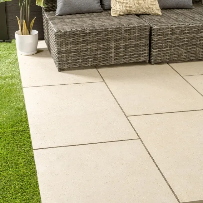 Corten Ivory Limestone Effect Matt Porcelain Outdoor Slab