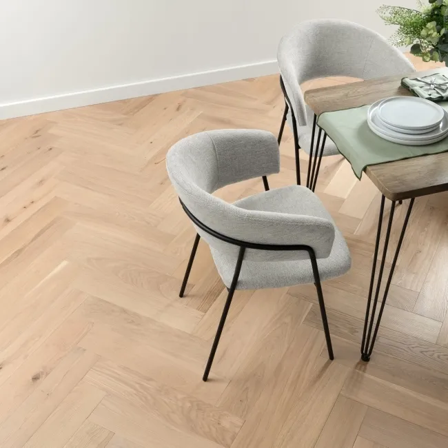 Delamere Herringbone Modern Oak Engineered Wood Flooring 13mm Oiled