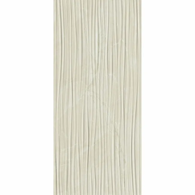 Fior Di Bosco Ivory Decor Marble Effect Gloss Ceramic Wall Tile