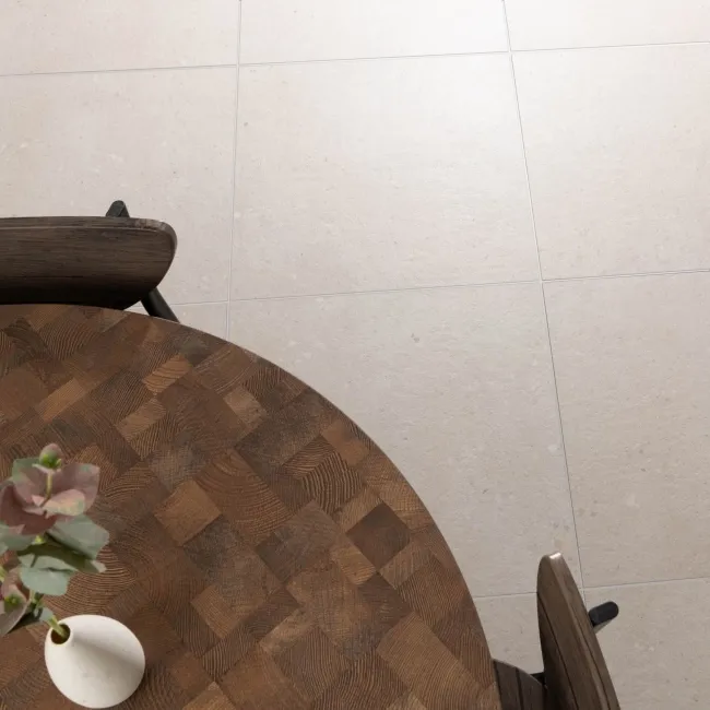 Flakestone Cream Concrete Effect Matt Porcelain Floor Tile