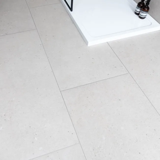 Flakestone Greige Concrete Effect Matt Porcelain Wall and Floor Tile