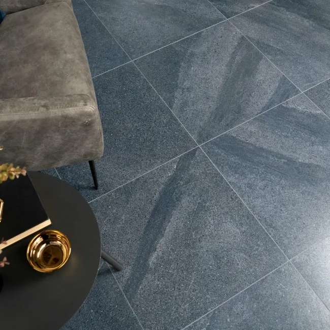 Galaxy Denim Blue Stone Effect Semi Polished Porcelain Tile 