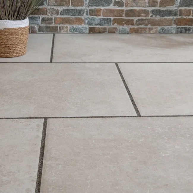 Imperial Beige Chiseled Edge Stone Effect Italian Porcelain Outdoor Slab