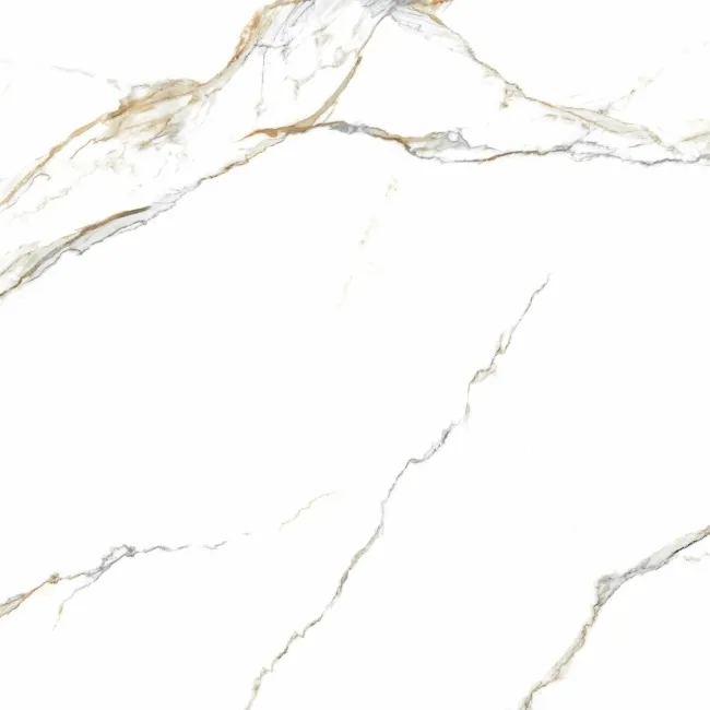 Lasa Golden Grey Marble Effect Polished Porcelain Floor Tile